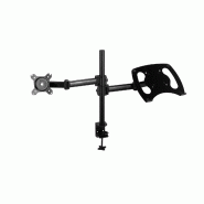 Fixation pour écran VM-MH2 2-bras 13 - 32 pouces ordinateur portable noir hjh OFFICE - noir acier 802040