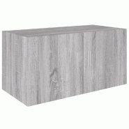 Helloshop26 - Armoire murale design moderne 80 x 39 x 40 cm rangement pratique en bois d'ingénierie gris 02_0048174 - gris Bois massif 3000235149069