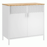 Helloshop26 - Meuble de rangement buffet  40 x 80 x 76 cm  double porte aimantée avec étagère réglable pour salle à manger salon 12_0006434 - 300
