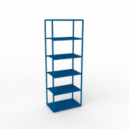 Kit structure + tablette bleu - L64,2xP39,2xH177cm - Tube 20x20mm