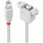 LINDY Câble USB USB 2.0 Connecteur USB-B mâle, Connecteur USB-B femelle 1,00 m Gris 31801 - 4002888318013
