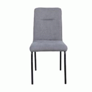 Möbilia Chaises de salle à manger Möbilia, lot de 2 | Revêtement en tissu | Structure en acier mat | L 44,5 x P 55,5 x H 87 cm | Gris clair - noir Möbilia Chaises de salle à manger Möbilia, lot de 2 | Revêtement en tissu | Structure en acier mat | L 44,5 x P 55,5 x H 87 cm | Gris clair - noir