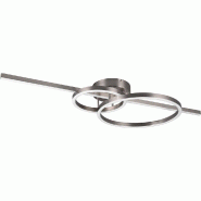 Plafonnier LED 54W 6300lm dimmable avec télécommande, nickel mat - Trio - Montilla - argenté métal 4017807574760