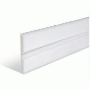 Plinthe polyethylene blanc h150mm avec profil d'insert_0