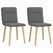 VidaXL Chaises à manger lot de 2 gris foncé tissu Modèle Floriane Royale - 4101221