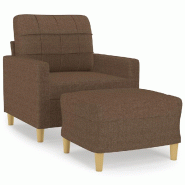 VidaXL Fauteuil avec repose-pied Marron 60 cm Tissu Modèle Vega Master Concept - 3200996