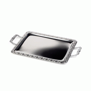 APS Plateau de service Mieux Servi en acier inox, rectangulaire avec anses, 54x31 cm, brillant - argenté inox 4004133000827