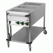 Bain marie mobile électrique GN 3-1/1 commande sur le côté court avec étagère basse RM - BMPK 3120 - RM Gastro - 0615402422734