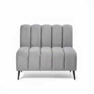 Banquette de restaurant professionnelle CHR Cocoon velours gris clair, 150 cm  France Mobilier CHR - gris 3760326528691