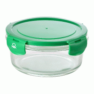 Benetton - Récipient hermétique rond 840 ml en verre borosilicate avec couvercle vert Rainbow BE - vert verre BE333