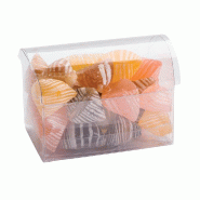 Coffret transparent en PVC 7x4.5x5.2cm - lot de 10