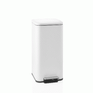 Collecteur de déchets / Système de tri des déchets Clean Square - 30 L Acier blanc hjh OFFICE - blanc acier 741115
