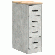 Helloshop26 - Armoire de rangement de garage gris béton 30 x 51 x 85 cm robuste et durable en bois pin 02_0051380 - gris Bois massif 3000236884488