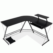 Helloshop26 - Bureau d'angle forme de l - 126,5 x 130 x 94 cm avec rangement pour cpu etagère pour ecran et plateau coulissant pour 20_0004823 - 3000 Helloshop26 - Bureau d'angle forme de l - 126,5 x 130 x 94 cm avec rangement pour cpu etagère pour ecran et plateau coulissant pour 20_0004823 - 3000
