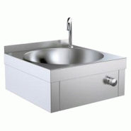 Lavabo à main avec poussoir genoux - 400x400x175 mm - 201P0000 Eurast - inox 201P0000 Lavabo à main avec poussoir genoux - 400x400x175 mm - 201P0000 Eurast - inox 201P0000