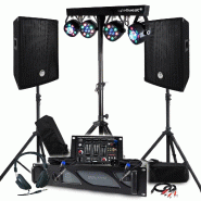 Pack Sono BM SONIC Ampli 1000W, Paire d'Enceintes Passives 2x400W, Table de Mixage, Portique 4 Lumières Xperformer, Pieds - 3666638038319