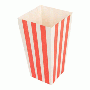 Pot à pop-corns The pack carton nano micro 2 L 8x11x20,5cm rayé - par 600
