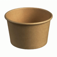 Pot carton kraft 135ml Ø7,5x4,9cm - par 1000