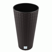 Prosperplast - Pot Rato 8 L avec insert, 20x20x38 cm, coloris Ocre foncé - marron plastique ZA972