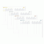 Quo Vadis - Recharge Agenda 16 mois - 2026-2027 - Plan Week - Multilingue - 16 mois de septembre à décembre - 16x24 cm - Papier Clairefontaine blanc