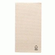 Serviette ouate 100% recyclée double point 2 plis 1/8 40X40 cm beige - par 50