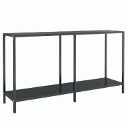 Table console Noir 140x35x75,5 cm Verre trempé Modèle Orion Horizon Plus - verre 331695