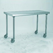 Table inox TS 15N démontable sur roues centrale pieds ronds largeur 800 mm (Longueur, mm: 1600 Réf-414815-44) Table inox TS 15N démontable sur roues centrale pieds ronds largeur 800 mm (Longueur, mm: 1600 Réf-414815-44)