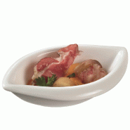 Verrine PASTA Conchiglie céramique 33ml 9,8x6,5x2,8cm blanc - par 144