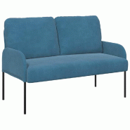VidaXL Canapés avec coussin 110cm Bleu Contreplaqué Modèle Toscane Prestige - 42023454
