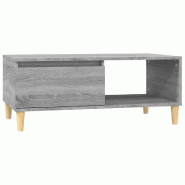 VidaXL Table basse Sonoma gris 90x50x36,5 cm Bois d'ingénierie Modèle Jardin Polaris Plus - 821050