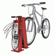 Station de réparation et de gonflage en acier galvanisé ou inoxydable - Outils inclus et espace publicitaire - PRS-SV1