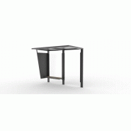 Abri bus pur - structure en acier galvanisé - bardage en verre trempé - avec banquette - 300 x 143 cm_1