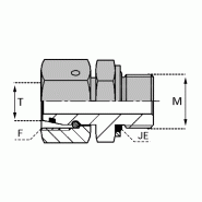 Adaptateurs DKO métrique - LDKMT00610 - Tube 6.0mm - Filetage 12X150 - M10X100 - Avec joint élastomère encastré