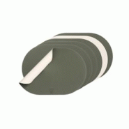 Bjorn Set de table ovale réversible - 6 pièces - Cuir recyclé blanc crème et vert de gris - multicolore 3701488308325 Bjorn Set de table ovale réversible - 6 pièces - Cuir recyclé blanc crème et vert de gris - multicolore 3701488308325
