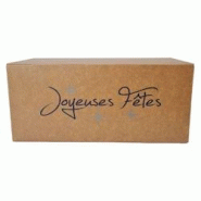 Boites bûches kraft joyeuses fêtes - 25 x 11 x 11 cm (25 unités) - BBKRAFTJF2511 Boites bûches kraft joyeuses fêtes - 25 x 11 x 11 cm (25 unités) - BBKRAFTJF2511