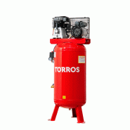 Compresseur vertical 150 L à entrainement par courroie - 10 Bars - 2,2 kW / 3 CV - 230 V - 400 l/min - lubrifié à l'huile Torros TCV150435M