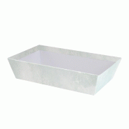 Corbeille carton effet givré 33x20x7 cm