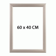 Edimeta Cadre Affichage Etanche CLIC-CLAC Mural 60 x 40 cm - gris aluminium VAC955WP