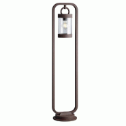 Potelet extérieur 1xE27, max. 28W, détecteur crépuscule, IP44, Rouille - Trio - Sambesi - marron 4017807413953