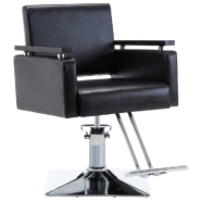 Vidaxl chaise de coiffeur similicuir noir 110164