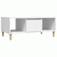 VidaXL Table basse Blanc 90x50x36,5 cm Bois d'ingénierie Modèle Terrasse Altair Plus - 821060
