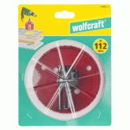 Wolfcraft scie cloche 112 mm bi-métal rouge 5496000 422080