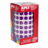 Apli 5192 gommettes rondes, diam. 10,5 mm, en rouleau, coloris lilas - 8410782114802