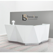 Banque d'accueil d'angle Alpa - MDD - Gris brillant