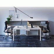 Bureau bench 2 personnes sur armoire mi-haute Pop Easy pratique et fonctionnel Bureau bench 2 personnes sur armoire mi-haute Pop Easy pratique et fonctionnel