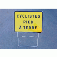 Cycliste pied à terre - Classe 1 visible à 80 m - Acier Galvanisé