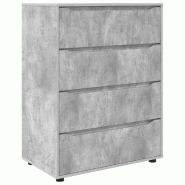 Helloshop26 - Armoire de rangement lot de 2 rectangulaire pratique 80 x 48 x 105 cm en bois d'ingénierie gris béton 02_0056179 - gris Bois massif 30