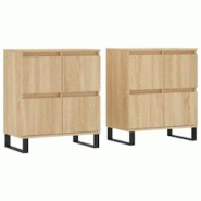 Helloshop26 - Buffet bahut commode armoire meuble de rangement organisateur cuisine salle de séjour salons lot de 2 sonoma bois 02_0036834 - 30002130 Helloshop26 - Buffet bahut commode armoire meuble de rangement organisateur cuisine salle de séjour salons lot de 2 sonoma bois 02_0036834 - 30002130