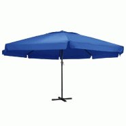 Helloshop26 - Parasol d'extérieur avec mât en aluminium 500 cm bleu  02_0008234 - bleu aluminium 3000440347762