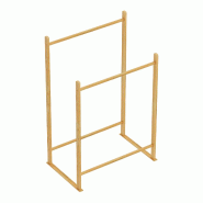 Helloshop26 - Portemanteau meuble d'entrée design bois de pin 122 x 80 x 50 cm naturel 03_0010373 - 3000225187637